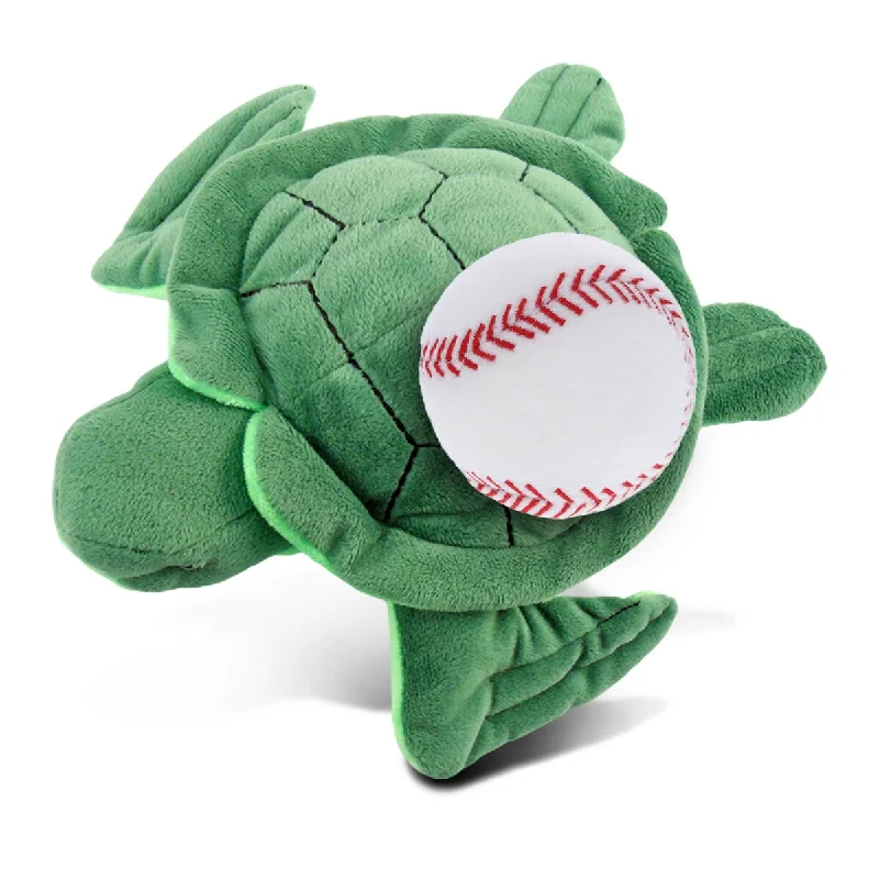 DolliBu Soft Huggable Sea Turtle Stuffed Animal with Baseball Plush - 6 inches