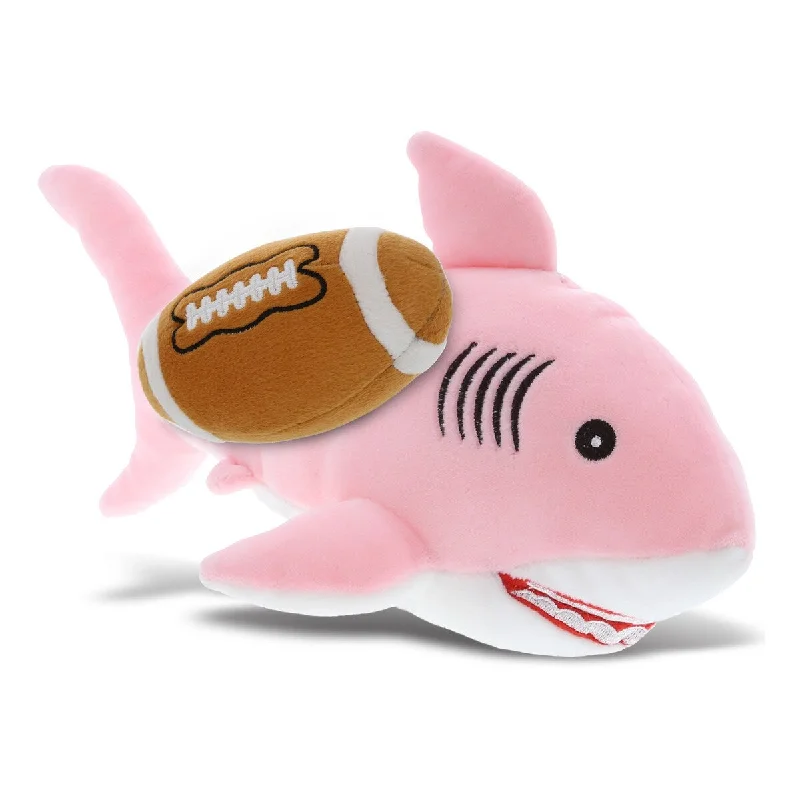 DolliBu Soft Huggable Shark Stuffed Animal with Football Plush - 12 inches