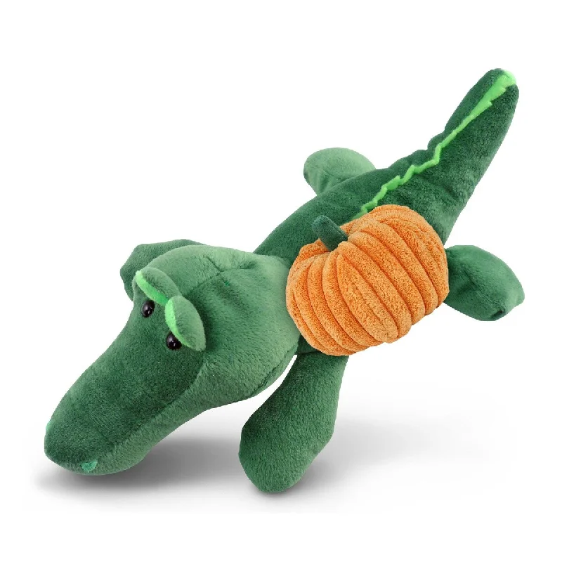 DolliBu Super Soft Alligator Stuffed Animal with Pumpkin Decor Plush - 6 inches