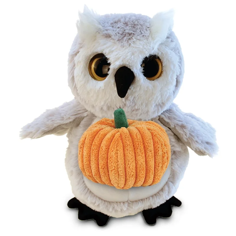 DolliBu Super Soft Owl Stuffed Animal with Pumpkin Decor Plush - 8.5 inches