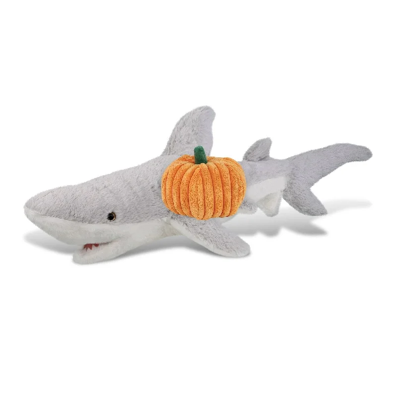 DolliBu Super Soft Shark Stuffed Animal with Pumpkin Decor Plush - 23 inches