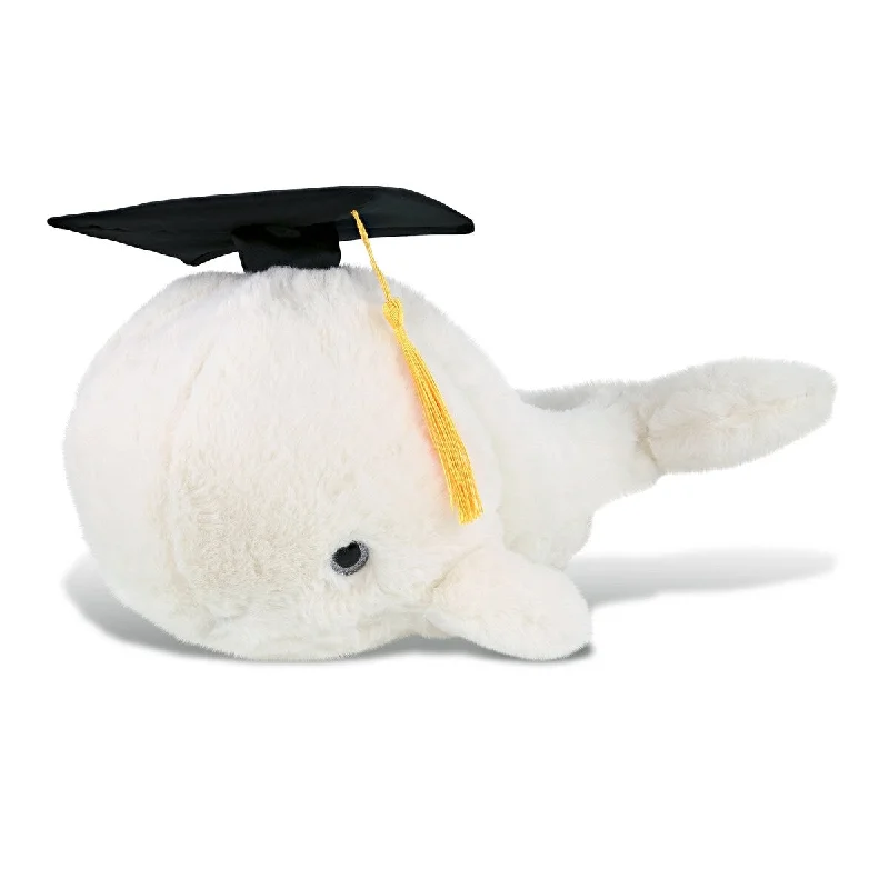 DolliBu White Whale Large Graduation Plus with Cap with Tassel Outfit - 13 inches