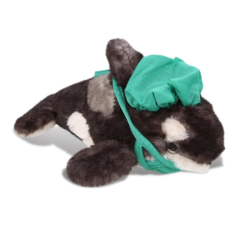 DolliBu Wild Killer Whale Small Doctor Plush with Scrub Cap and Mask - 11.5 inches