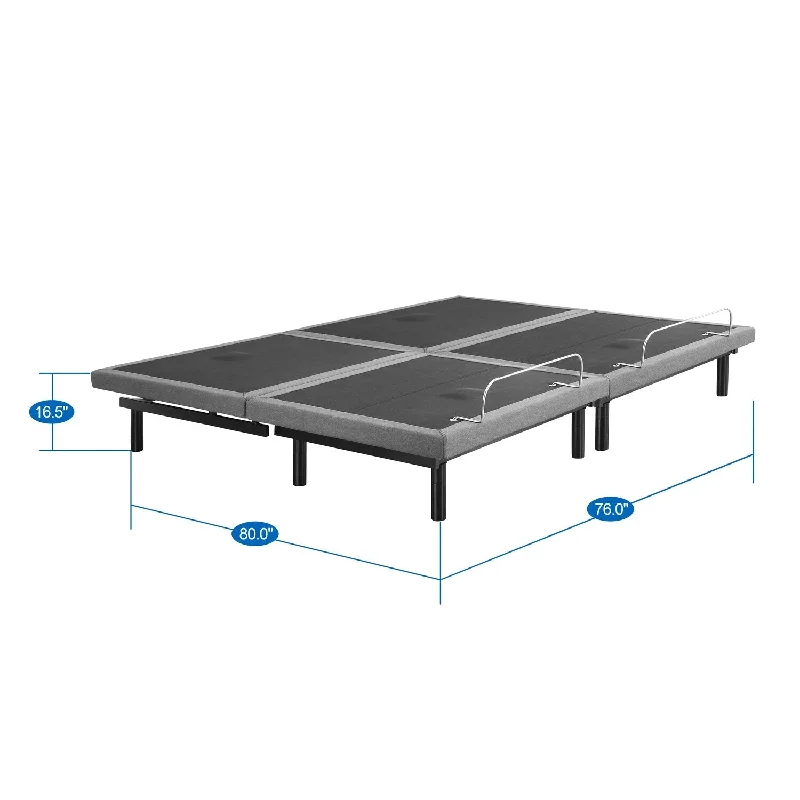 FlexiRest: Pain Relieving Adjustable Bed Frame, 3 Mode Massage with Timer, Zero Gravity Adjustable Bed Base, 3 Speed