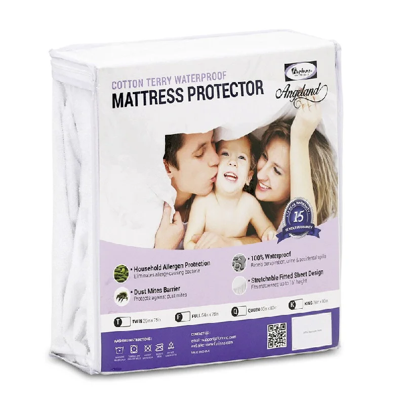 Furinno Angeland Waterproof Terry Cloth Mattress Protector