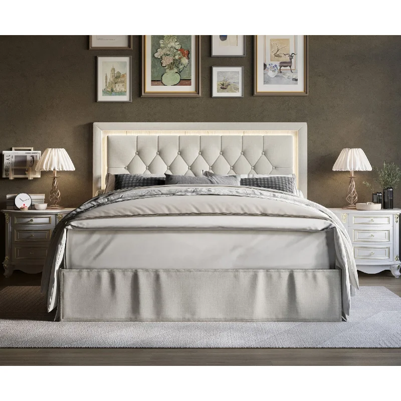 Gianna Tufted Upholstered Platform Bed