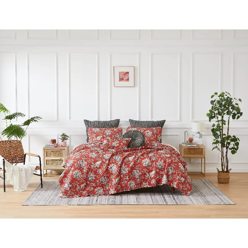 Jacobean Willow 7-Piece Oversized Quilt Bedding Set