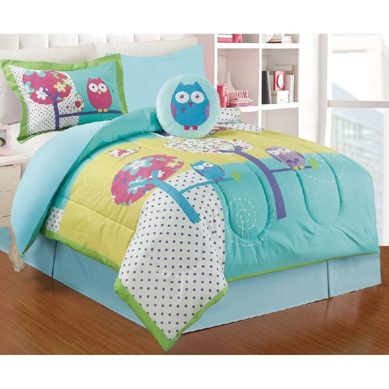 Little Adrien- Owl 4Pcs Printed Bedding for Junior Girls