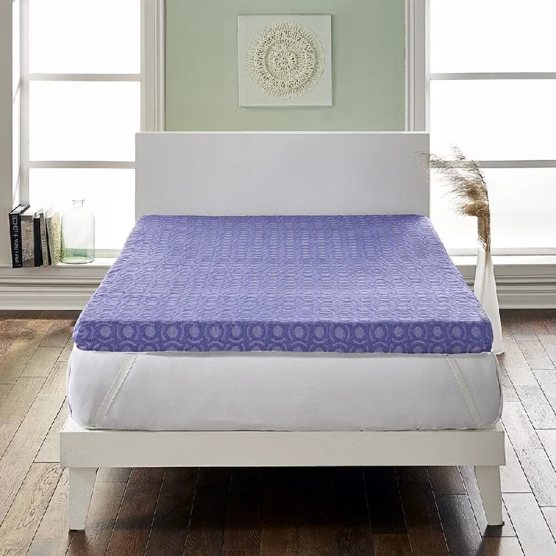 Loftworks 4 inch Supreme Memory Foam Mattress Topper with Medium Firm Support & 5 Zone Design