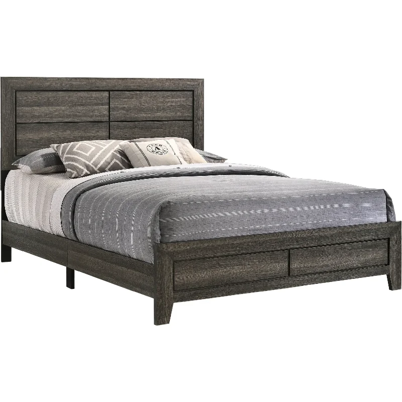 Max Panel Bed-In-A-Box with USB in Gray Brown