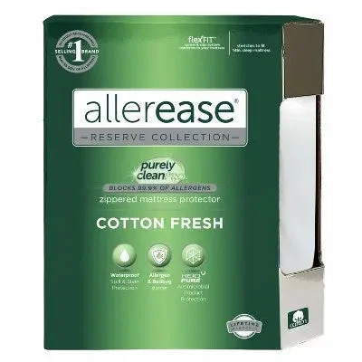 New - King Cotton Fresh Mattress Protector - AllerEase