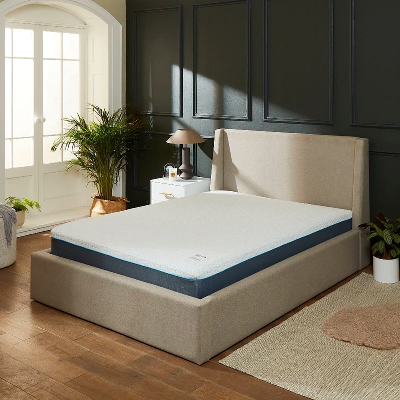 Otto Double Ottoman Bed with Mattress Set - Fossil Woolly Twill