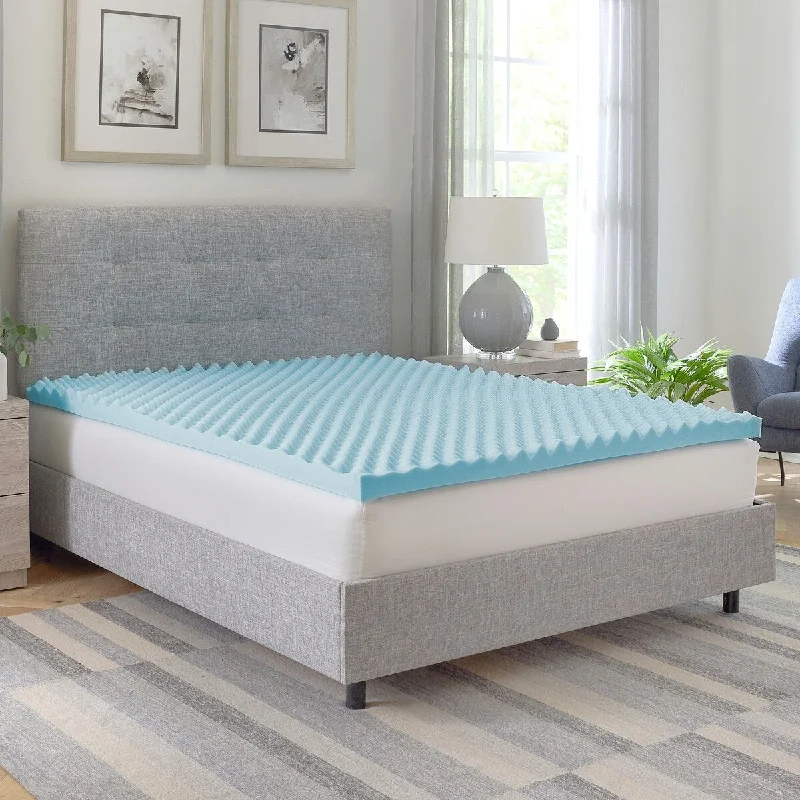 Bodipedic Convoluted Gel Memory Foam Mattress Topper