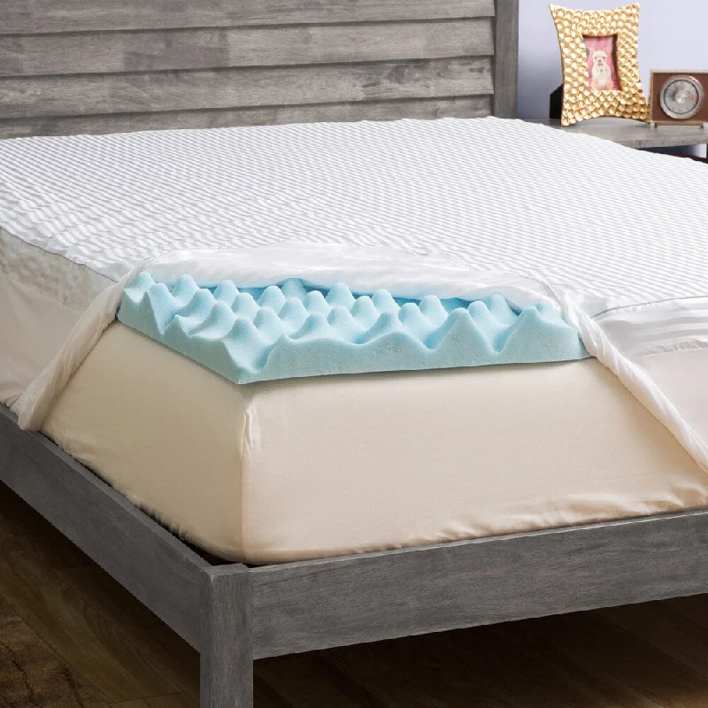 Grande Hotel Collection 4-inch Big Comfort Gel Memory Foam Mattress Topper with Polysilk Cover