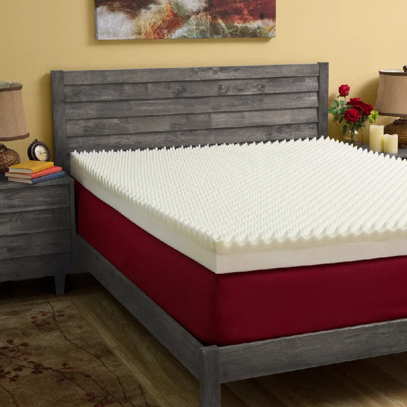 Slumber Solutions Highloft Mattress MakeOver 4-inch Memory Foam Mattress Topper