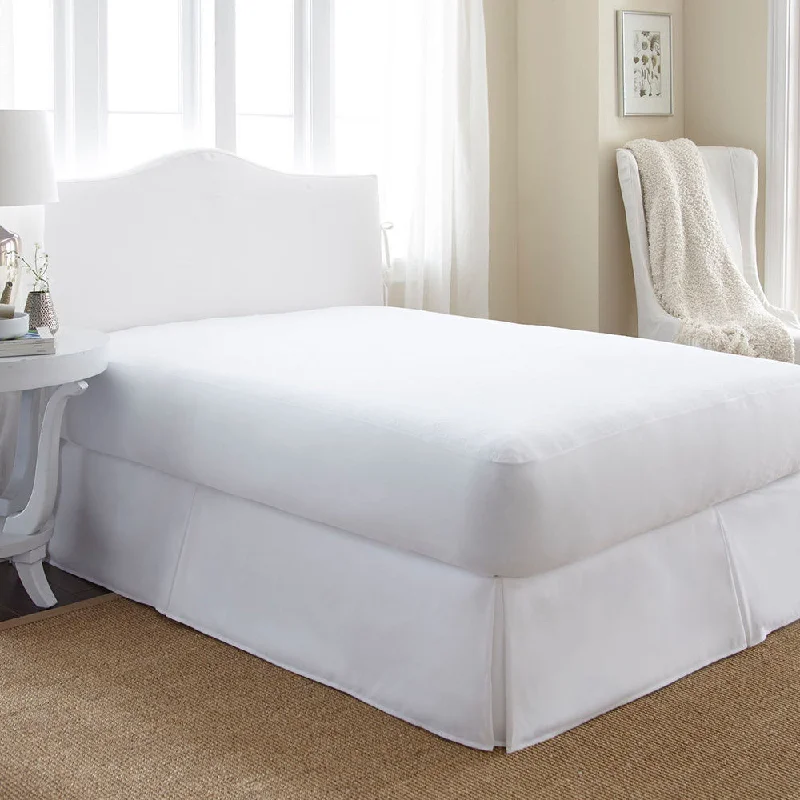 Ultra Soft Hypoallergenic Waterproof BedBug Mattress Encasement Protector - White