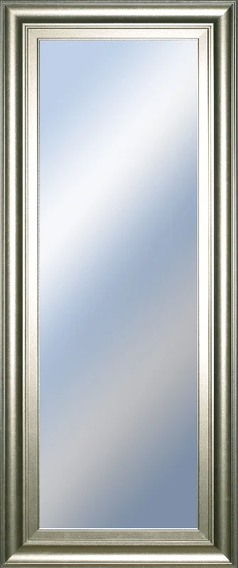 18x42 Decorative Framed Wall Mirror By Classy Art Promotional Mirror Frame #42 - Pearl Silver