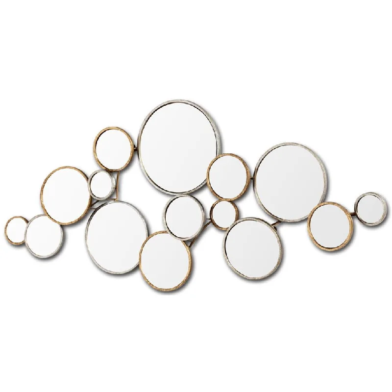 20" Round Metal Framed Accent Mirror - Gold / Silver