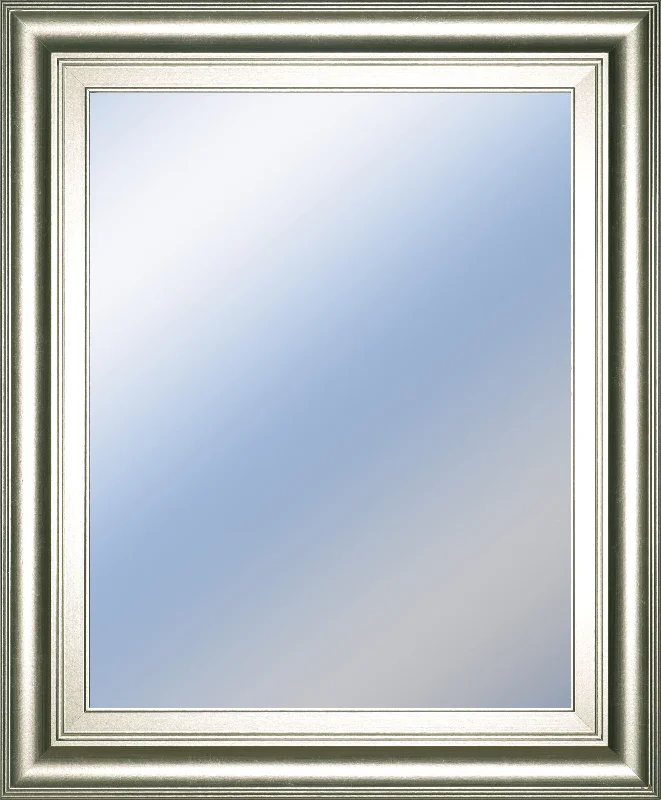 22x26 Decorative Framed Wall Mirror By Classy Art Promotional Mirror Frame #42 - Pearl Silver