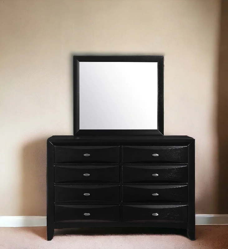 35" Framed Accent Mirror - Black