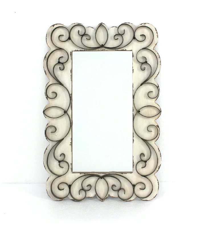 Framed Accent Mirror - White