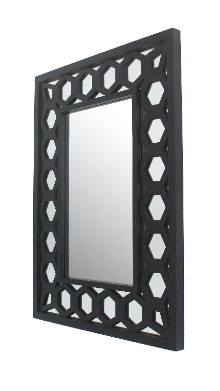 Square Accent Mirror - Black