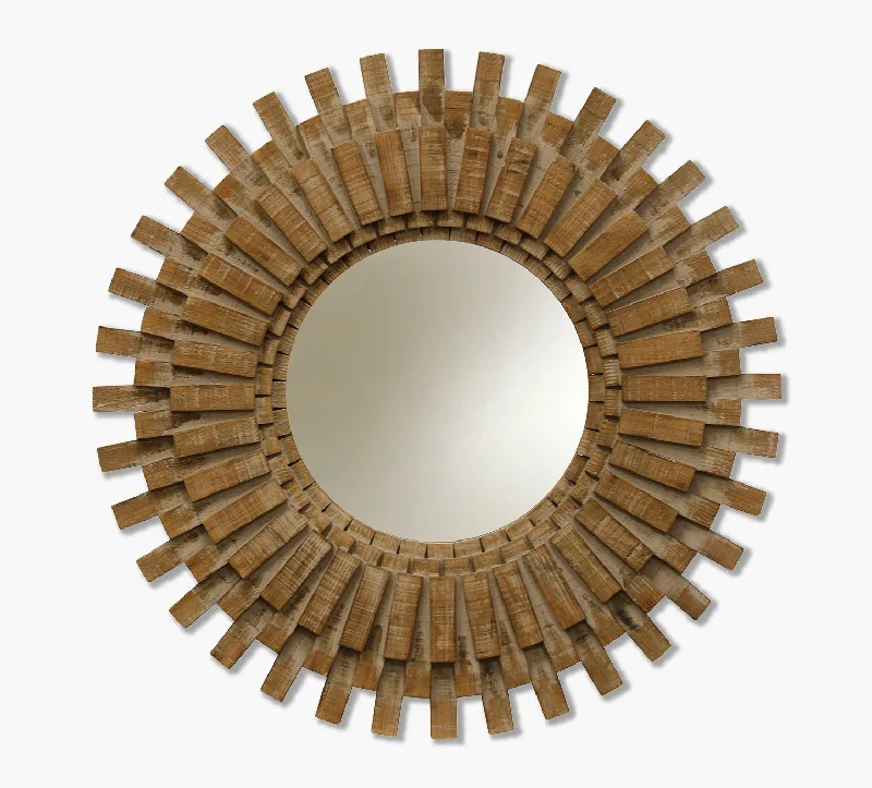 Natural Picket Wall Mirror